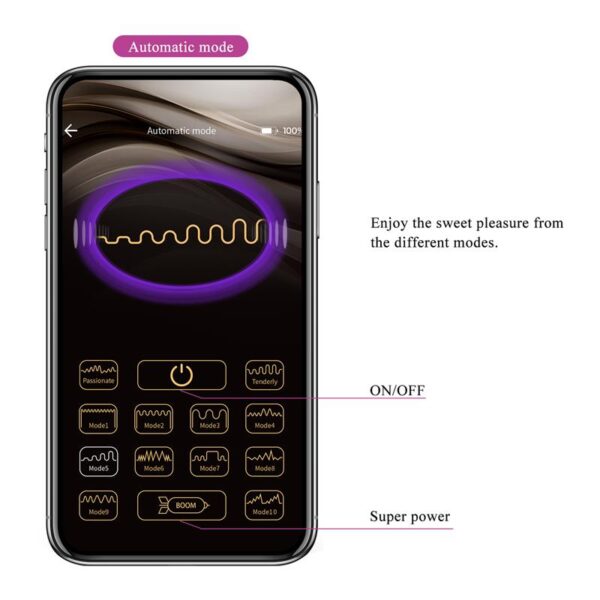 August Vibrador de Parejas App Remote Lila CL12 - Image 11