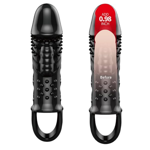 Penis sleeve with vibration Black - Image 2