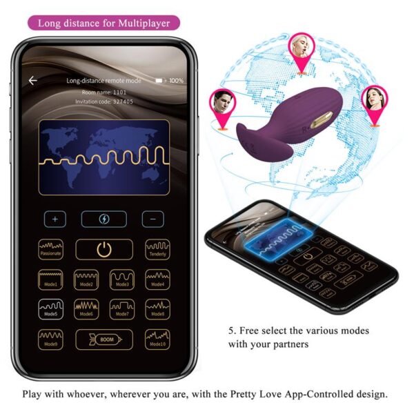 Jefferson Anal Plug with Vibration and Electroshock with App - Image 15