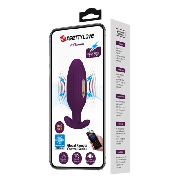 Jefferson Anal Plug with Vibration and Electroshock with App - Image 19