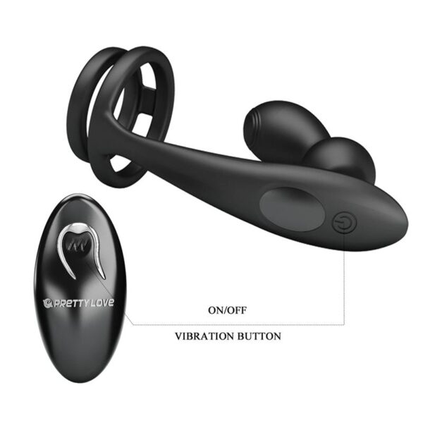 Marshall Anal Plug with Vibration and Cock and Ball Ring - Image 7
