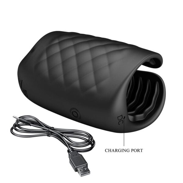 Black Glans Trainer Vibrating Male Masturbator - Image 11
