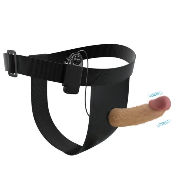 Draven Universal Adjustable Harness with Hollow Vibrating Dildo - Image 2