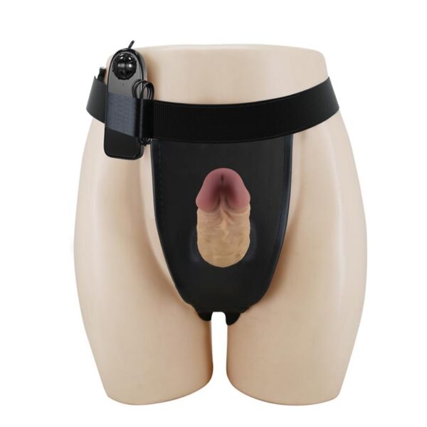 Draven Universal Adjustable Harness with Hollow Vibrating Dildo - Image 5