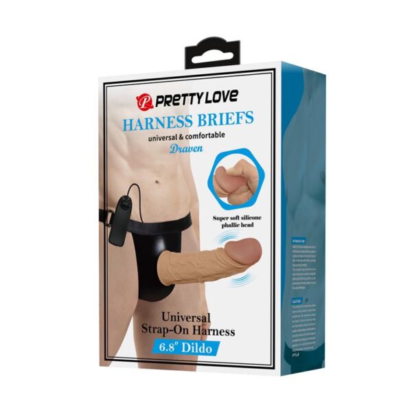 Draven Universal Adjustable Harness with Hollow Vibrating Dildo - Image 11