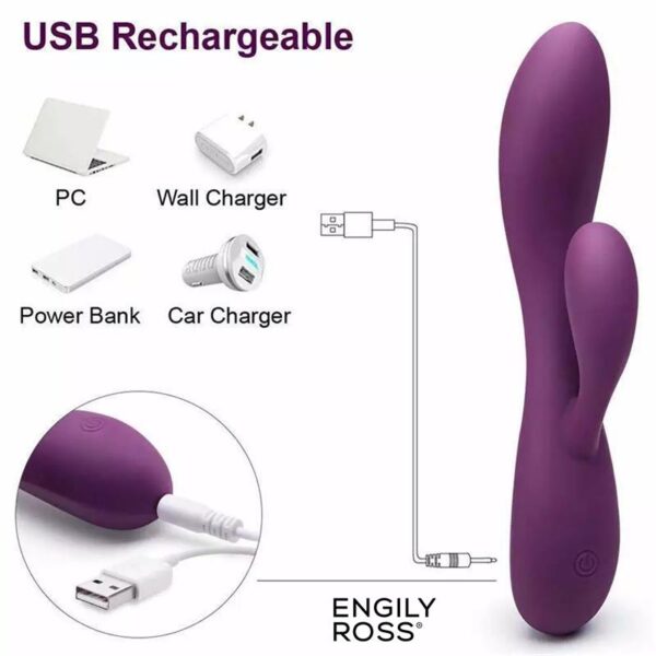 Bacall 3.0 Vibe Injected Liquified Silicone Double Motor USB - Image 4