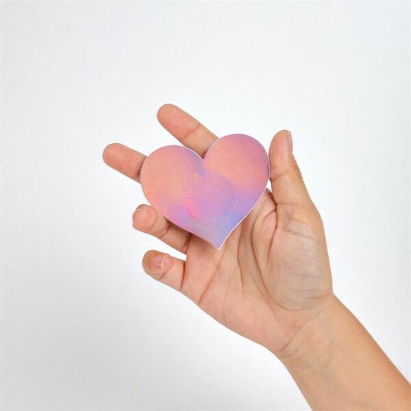 Wow Boobs! Nipple Covers Heart Shapped Holographic - Image 3