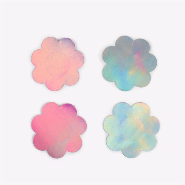 Wow Boobs! Nipple Covers Flower Shapped Holographic - Image 2