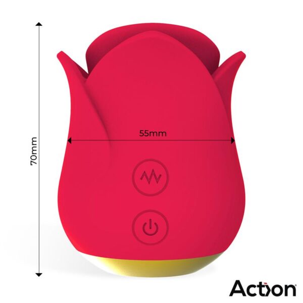 Meryl Vibe Stimulator Rose Shaped with Tongue 2 Motors - Image 6