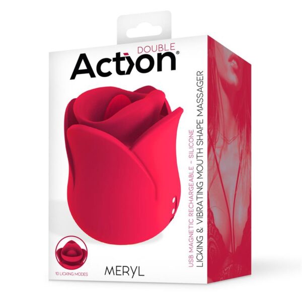 Meryl Vibe Stimulator Rose Shaped with Tongue 2 Motors - Image 7
