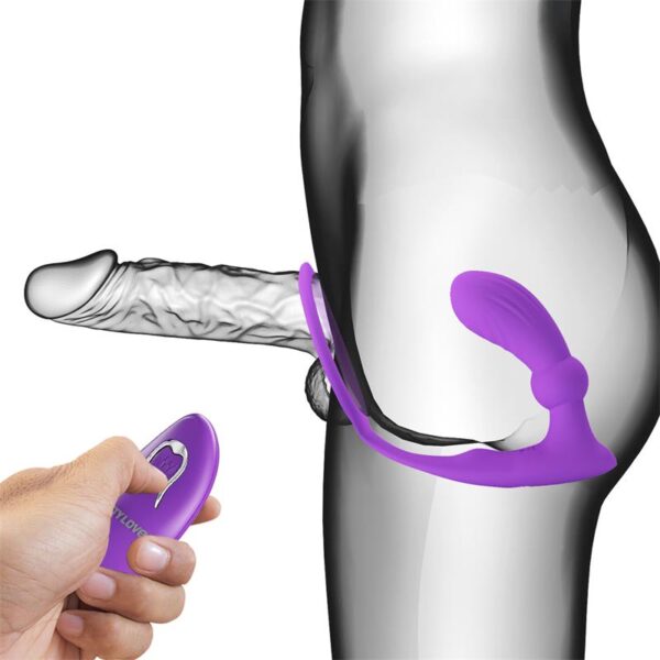 Warren Remote-Controlled Vibrating and Pulsating Anal Plug and Penis Ring - Image 6