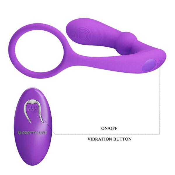 Warren Remote-Controlled Vibrating and Pulsating Anal Plug and Penis Ring - Image 7