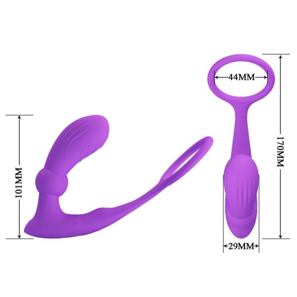Warren Remote-Controlled Vibrating and Pulsating Anal Plug and Penis Ring - Image 9