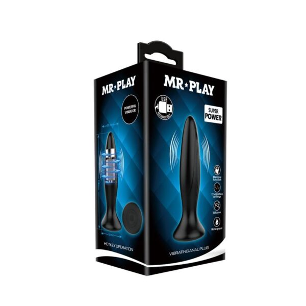 Mr. Play Vibrating Anal Plug USB Silicone Clave 50 - Image 6