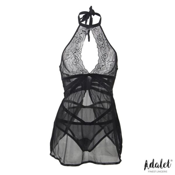 Nova Open Back Babydoll and Thong - Image 3