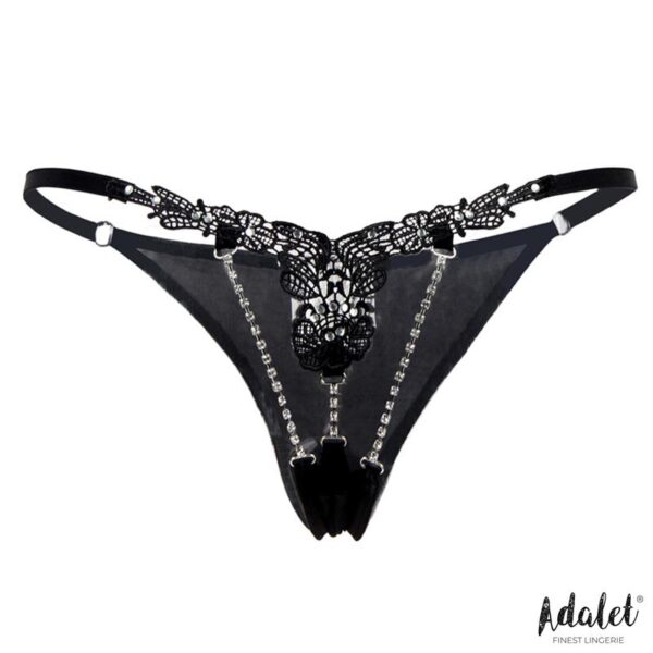 Emillie Lace Thong with Breads - Image 3