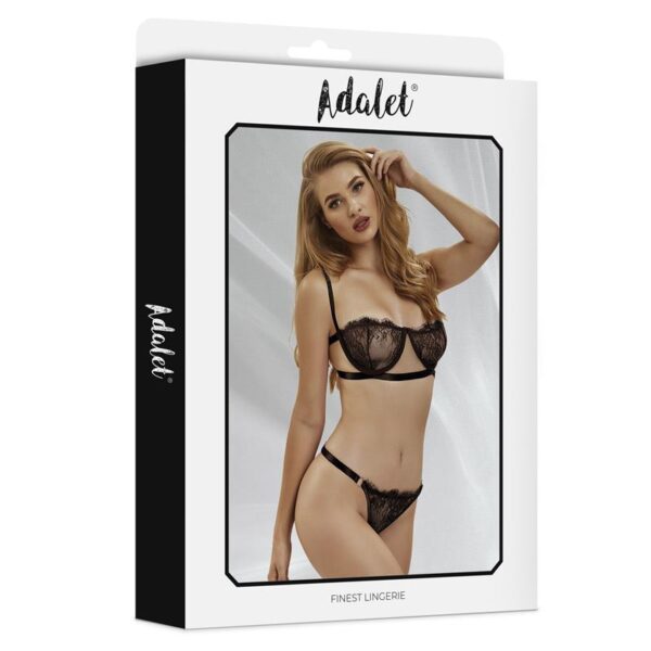 Mia Thong and Bra Set Black - Image 4