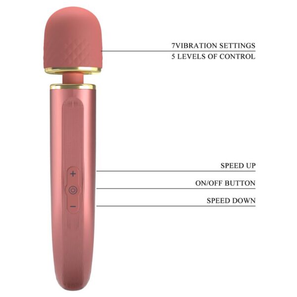 Vibrating Wand USB Silicone Pink - Image 9