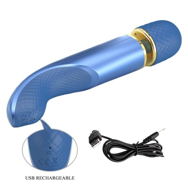 Vibrating Wand USB Silicone Blue - Image 9