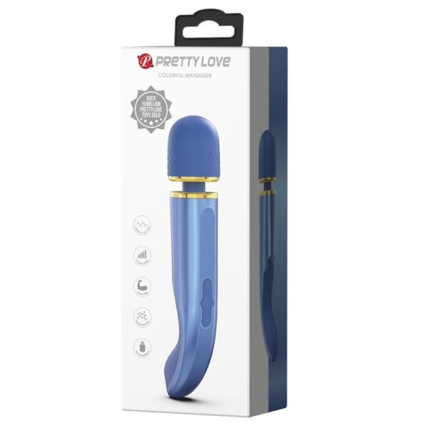 Vibrating Wand USB Silicone Blue - Image 11
