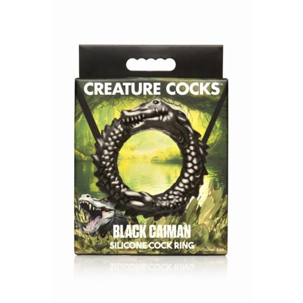 Black Caiman Cock Ring - Image 4