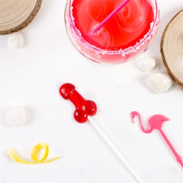 Penis Shaped Lollipop Strawberry Daiquiri Flavor with Alcohol - Image 4