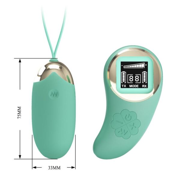 Mina Vibrating Egg with Digital Screen remote control green - Image 8