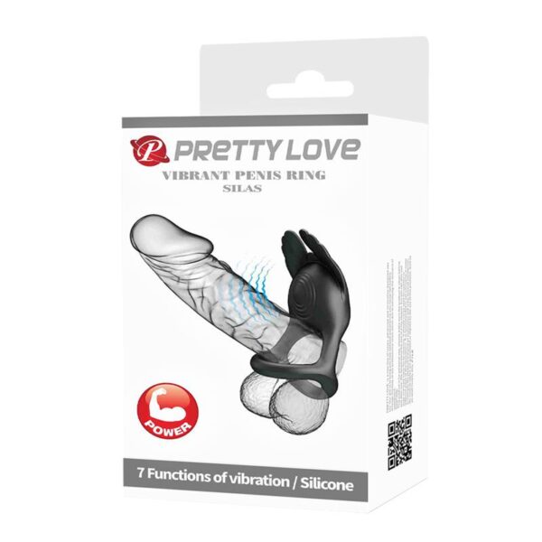 Silas Vibrating Penis Ring Black - Image 10