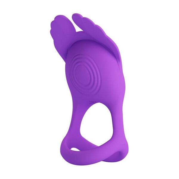 Silas Vibrating Penis Ring Purple - Image 3