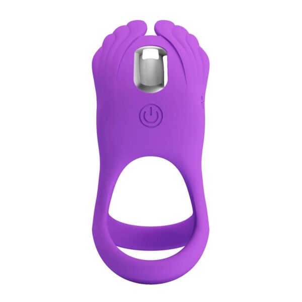 Silas Vibrating Penis Ring Purple - Image 4