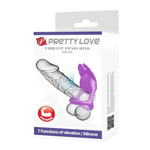 Silas Vibrating Penis Ring Purple - Image 10