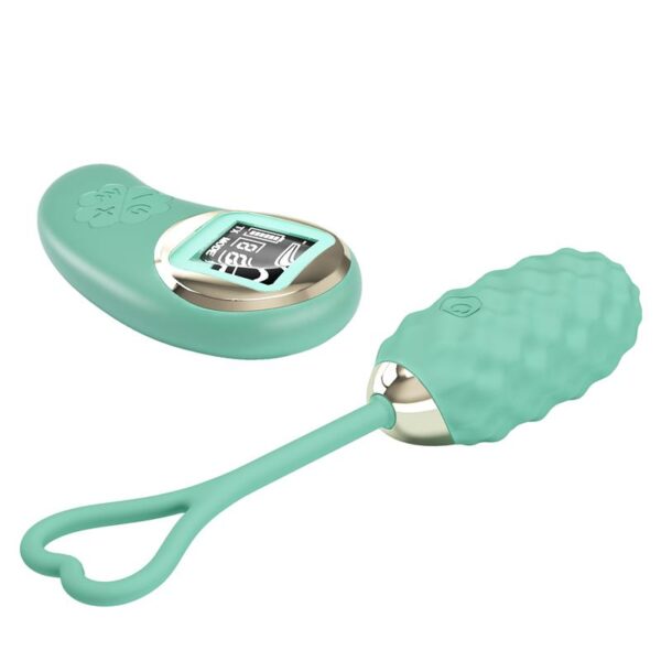 Vivian Vibrating Egg with Digital Screen Remote Control Green - Image 4