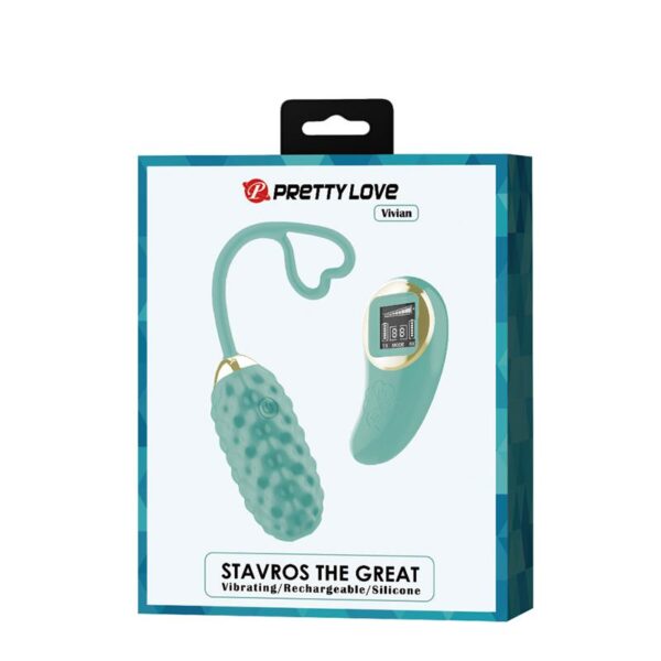 Vivian Vibrating Egg with Digital Screen Remote Control Green - Image 9