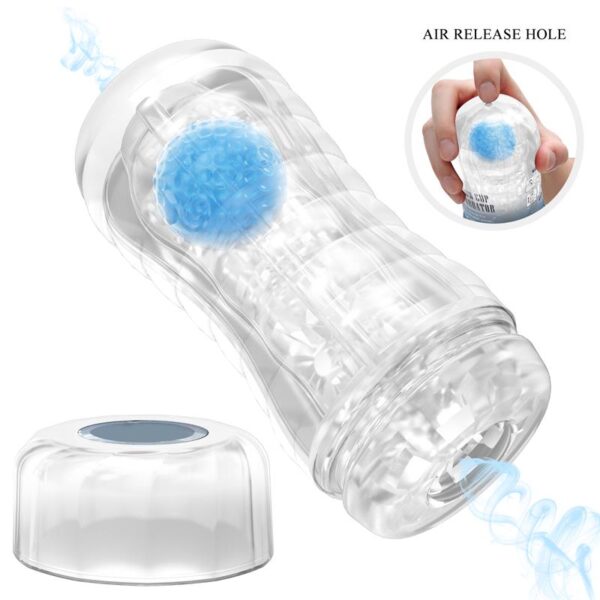 Planet Ball-Rolling Masturbator Cup Blue - Image 2