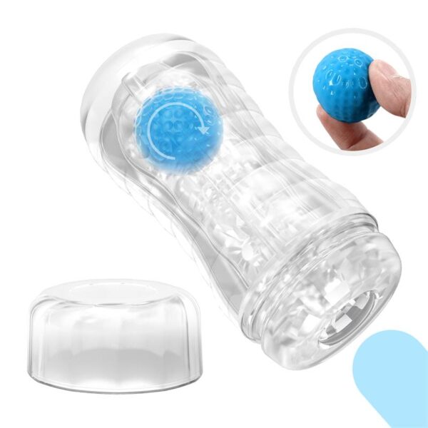 Planet Ball-Rolling Masturbator Cup Blue - Image 4