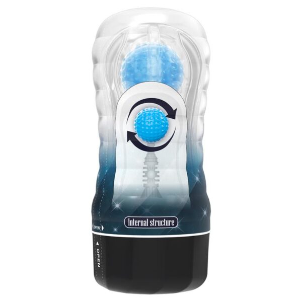 Planet Ball-Rolling Masturbator Cup Blue - Image 10