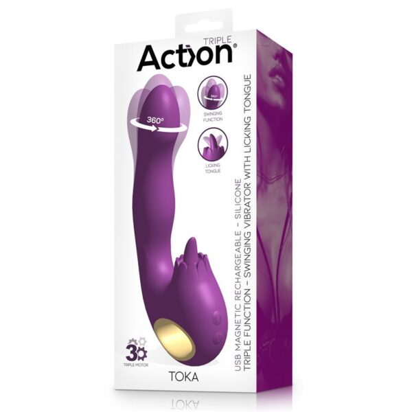 Toka Vibe with Swinging 360º and Stimulating Licking Tongue - Image 9