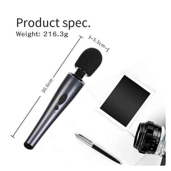 Wand Massager Relyme USB Silicone Black - Image 12