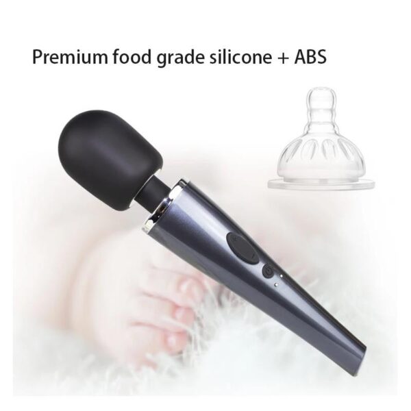 Wand Massager Relyme USB Silicone Black - Image 13