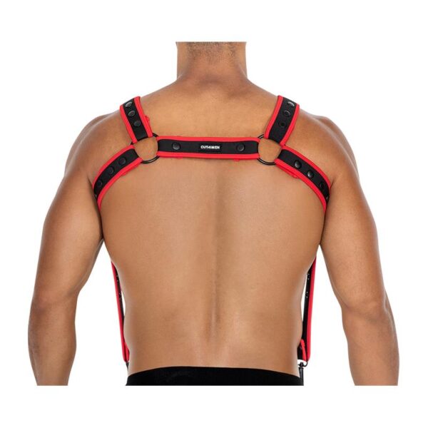 H4RNESS05 Chest Harness Neon Red One size - Image 3
