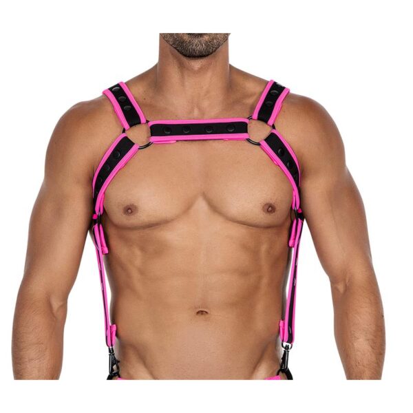 H4RNESS05 Chest Harness Neon HotPink One size - Image 2