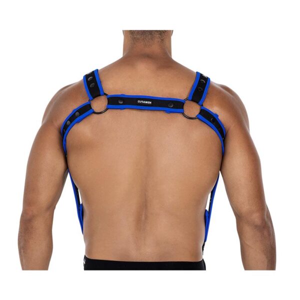 H4RNESS05 Chest Harness Neon Electric Blue One Size - Image 3