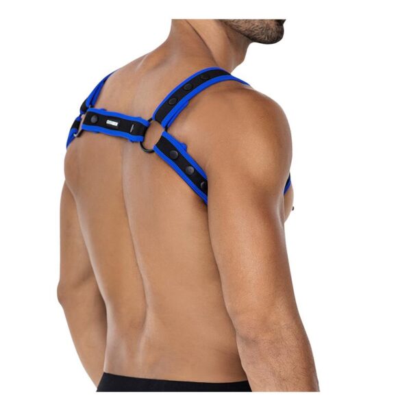 H4RNESS05 Chest Harness Neon Electric Blue One Size - Image 4