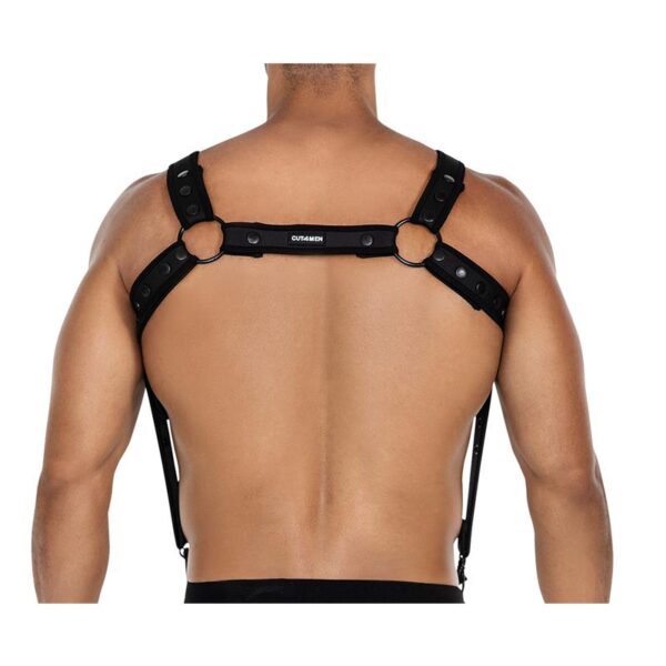 H4RNESS05 Chest Harness Neon Black One Size - Image 5