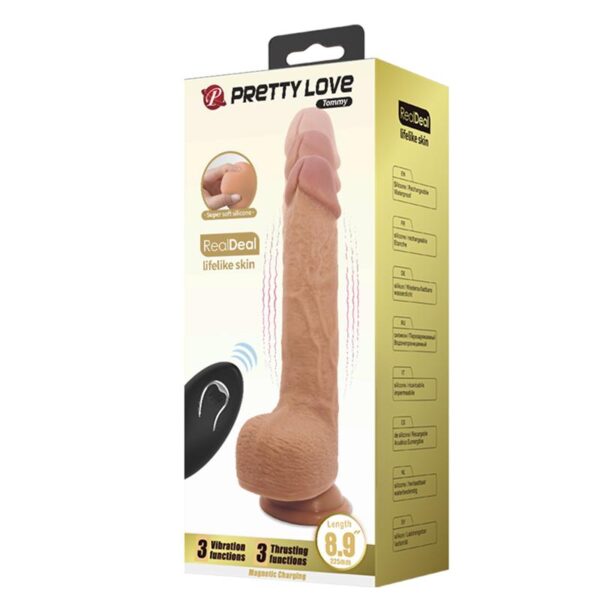 Tommy Realistic Dildo WITH Vibration and Thrusting with Remote - Image 9