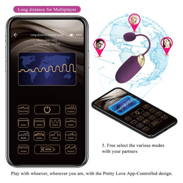 Abner Vibrating Egg with App Lilac - Image 17
