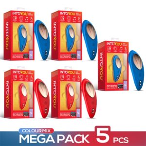 Pack 5 Assorted Vibrating Panty with APP 2 red and 3 blue