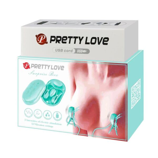 Surprise Box Vibrating Egg with Electric Shock Nipple Clamps Blue - Image 11
