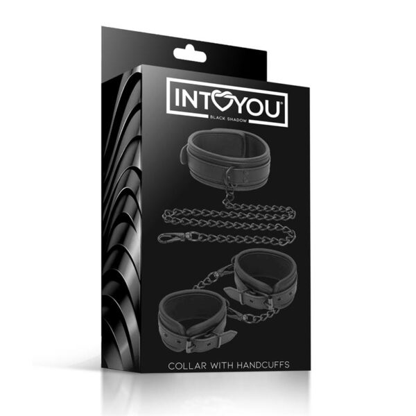 Collar and Hand Cuffs Set Vegan Leather - Image 6