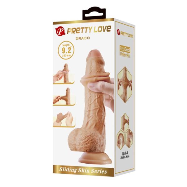 Sliding Skin Realistic Dildo with Testicles 23.3 cm - Image 6
